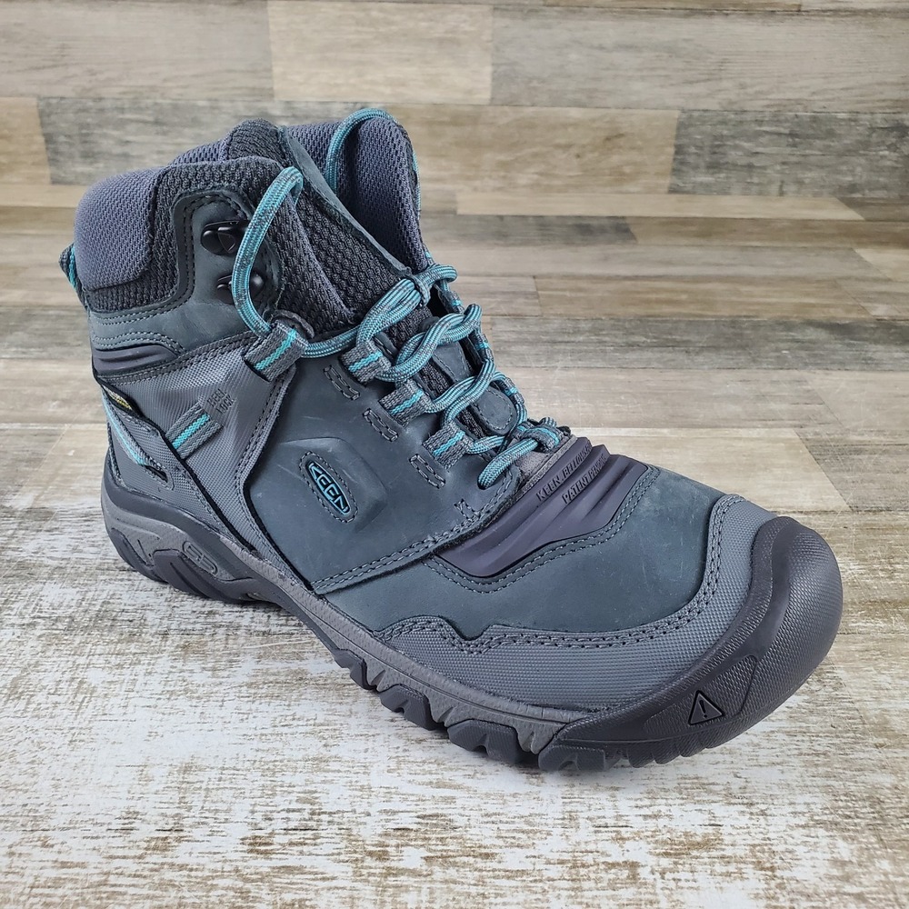 Keen Ridge Flex Mid Womens Hiking Boots Sz 10 Steel Gray Porcelain Waterproof - Picture 1 of 12